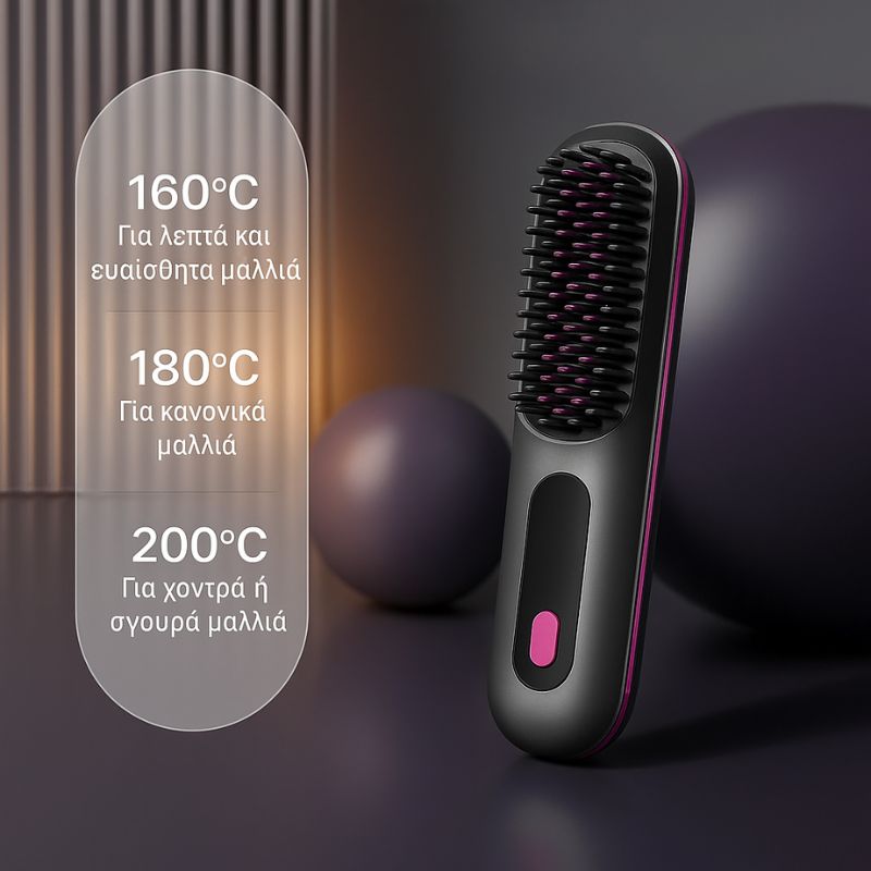 Nimésha GoBrush PRO – Η Ασύρματη Ισιωτική Βούρτσα Μαλλιών